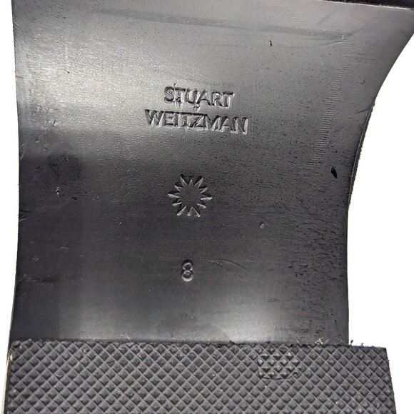 Stuart Weitzman Women Boulevard Black Suede Moto Mid Calf Boots size 8 - Picture 6 of 11